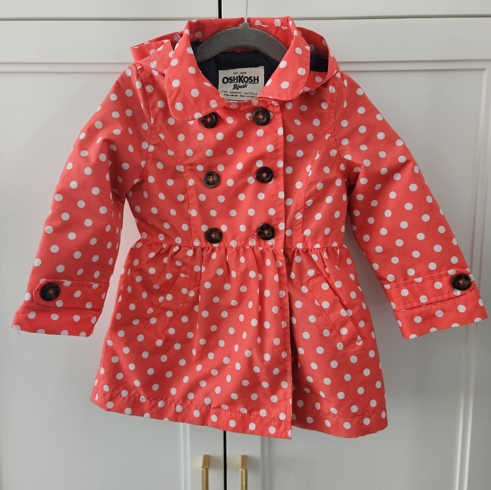 OSHKOSH | 24M Kids Polka Dot Coat